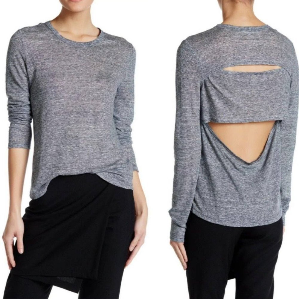 Closet clean out! A.L.C Reef Cutout Linen Long Sleeve Tee T-Shirt XS